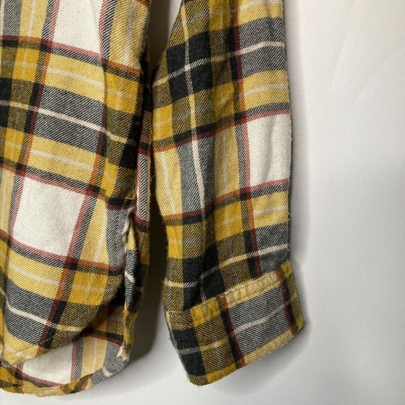 American Eagle Womens Soft Plaid Boyfriend Fit Long Sleeve Flannel Shirt Size XS - Picture 6 of 15